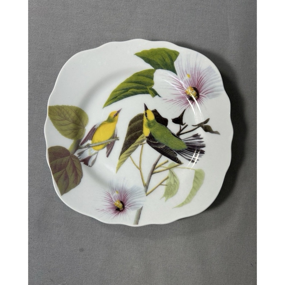 I Godinger & Co Audubon Society Blue Winged Warbler 5.75" Dessert Plate